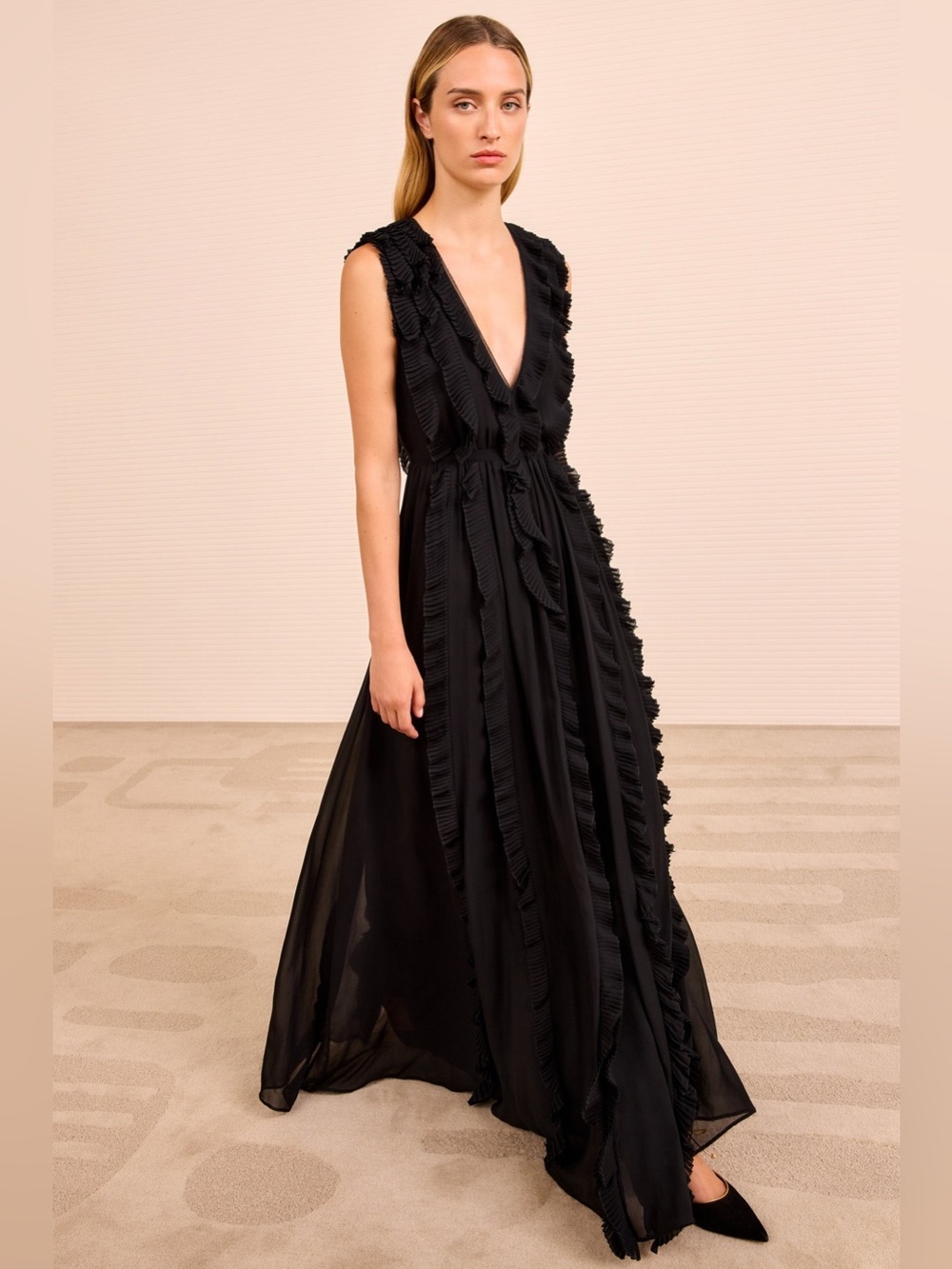 Ulla Johnson Aida Silk Cascading Ruffle Gown NWT $1900 size 14